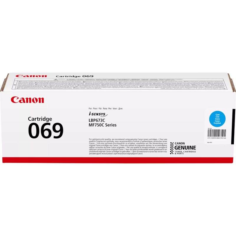Картридж Canon 069 Cyan Toner Cartridge (5093C002)